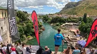 Would You Jump from Here? 😱 | 28m Drop from Mostar Bridge POV