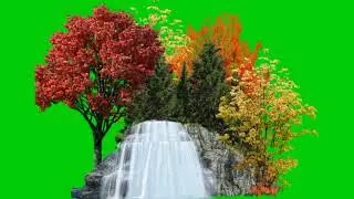 Nature Green screen | Waterfall green screen | Tree green screen