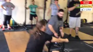 Standing Arm Over Arm Sled Pull