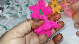 Crochet garland/ gajara/ design part _1# disine # hair accessories # hair style #