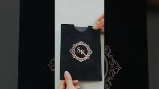 Your Monogram in Hot Foil on Velvet ✨ Luxury Wedding Invitation Pocket