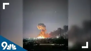 'Invasion has begun:' Ukrainian President shares images of explosions