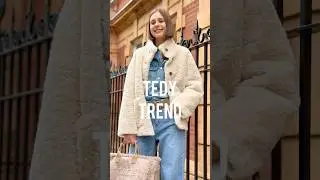 TEDDY TREND White faux fur teddy coat transformation | Winter Must-have look  #shorts #fauxfur