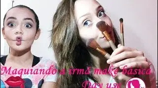 Maquiando a irmã make simples - day use