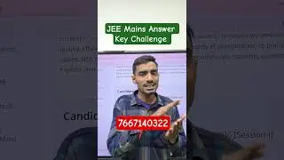 Jee Main Answer Key Challenge 2026 | Cutoff Jee Mains 2026 |  #jee #jeemainanswerkey2026 #jee2026