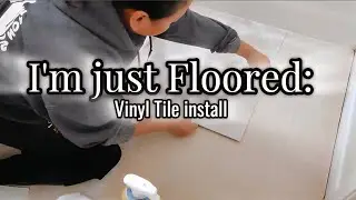 DIY Vinyl Tile:  Beginner - Friendly  Floor Makeover