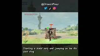 Shield Surf Stasis Launching is pretty neat  - #shorts #zelda