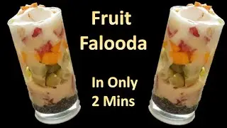 fruit falooda | Custard Falooda Recipe | Mango | Falooda