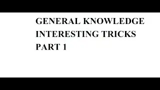 GK TRICKS- PART 1( INDIAN STATES TOUCHING PAKISTAN)