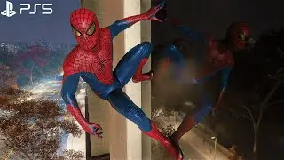 Spider-Man Remastered PS5 - Amazing Suit Free Roam Gameplay (4K 60FPS Performance RT)