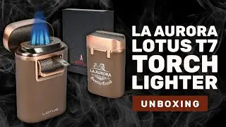 🔥 Unboxing the La Aurora Lotus T7 Quad-Flame Torch Lighter &ndash; Copper Finish
