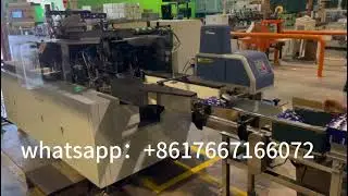 automatic high speed box drawing soft facial tissue paper carton packing sealing machine
