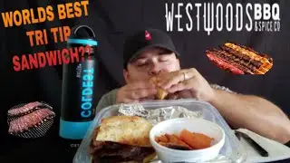 WESTWOODS BBQ & SPICES| MUKBANG | KAREBEAR JULY MUKBANGASMR COLLAB