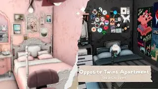 Opposite Twins Apartment | 1312 21 Chic Street | The Sims 4 | Stop Motion Build | No CC