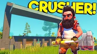 Defending My Base from Farmbots  with a Crusher! - Scrap Mechanic Survival Gameplay