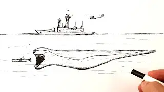 How to draw a El Gran Maja attacking Military Ship