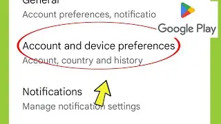 Google Playstore | Account & device preferences Settings