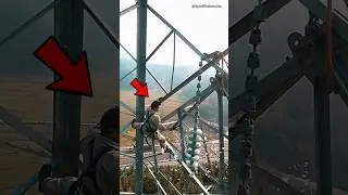Breaking Glass at 300ft: High Voltage Insulator Replacement! #HighVoltageSafety #facts
