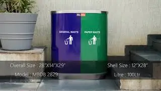 Mr. Bin Manufacturer Stainless Steel Duo Dustbin & Stainless Steel Push Bin Powder Coated