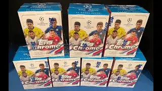 2020 21 Topps Chrome Champions League Soccer Retail Blaster X7!!  Pedri X Fractor Pink!!