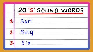 S Sound Words | Letter S Phonics | 20 