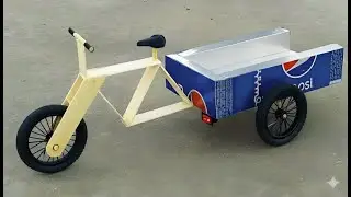 Make A Cargo Cycle Rickshaw With Pepsi Cans At home||Electric pepsi cans Rickshaw