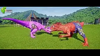Predator Spinosaurus Vs Joker T Rex Vs One Piece Indominus Rex Vs Red Skull Chomper Vs Venom Carchar