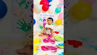 Holi Theme Photoshoot | 9 Month Baby Photoshoot #shorts #holiphotography #holi #firstholi