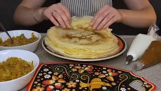 ASMR Stuffed Crepes 🥞 | Eastern European Comfort Food | Whisper