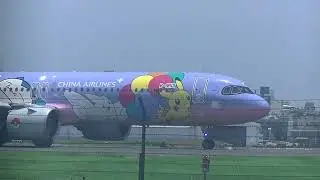 中華航空 China Airlines A321-271NX(B-18101, 皮卡丘彩繪 Pikachu Jet) CI-934 香港(HKG)&rarr;高雄(KHH) landing