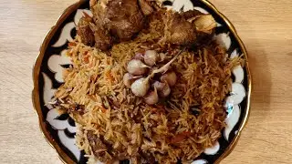 Плов, вкуснейший, Ферганский с мясом  баранины и риса Басмати на костре