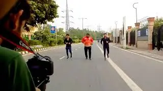 Gym workout video shoot of world champion power lifter making