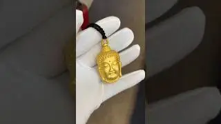 Gold-plated silver Buddha head pendant #Jewelry #shorts #youtubeshorts #viral #shortsfeed