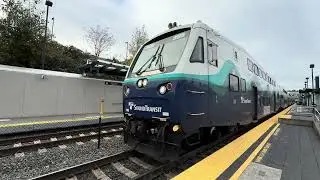 (Northbound) Sounder Train SDRX 325 (1518) pulls into the Tacoma Dome Station.