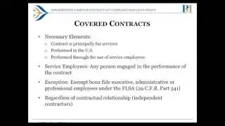 Implementing A Service Contract Act Compliant Paid Leave Policy