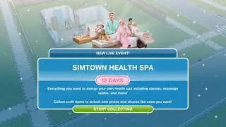 Completing The Simtown Health Spa Live Event + Unlocking Simtown Health Spa Template - Sims Freeplay