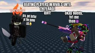 Beating PLAYERS in ROBLOX RIVALS until they RAGEQUIT!