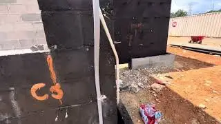 How to do block mason, damp proofing, control joints, embed plates, slab, install steel structures