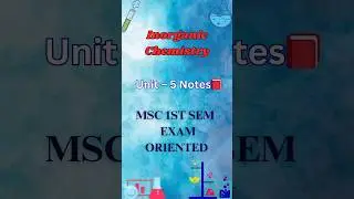 MSc Chemistry Inorganic Chemistry Unit 5 | Hard and Soft Acid Base (HSAB) Notes 📘#inorganicchemistry