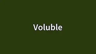 Voluble Meaning