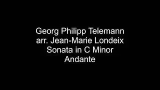 Georg Philipp Telemann - arr. Jean Marie Londeix - Sonata in C Minor - Andante