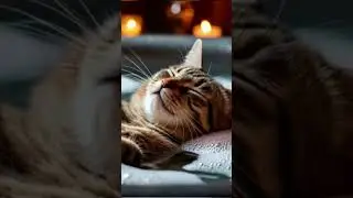 The cat is sitting in the foam. Relax too. #chillmusic #ai #cat #cute #ambient #funny #relaxation