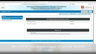 ACPDC: Check Admission Allotment Result 2025