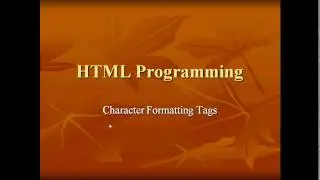 html programming