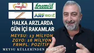Halka Arzlarda G&uuml;n İ&ccedil;i Rakamlar #MEYSU Son Durum #zgyo #frmpl #arfye El Değiştirme Oranları