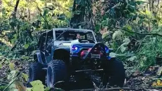 #realcinematicRC #cinematicRC Cinematic Forest trail Jeep Wrangler RC crawling RC1/10 多摩川拝島自然公園