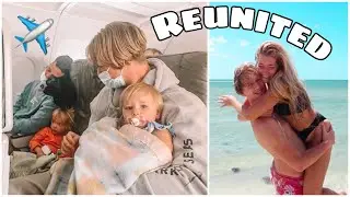 Reunited with my kids and fiancé // solo teen dad travel vlog