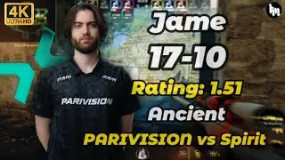 Jame (17-10) PARIVISION vs Spirit (Ancient) | BLAST Bounty 2026 Season 1 Finals #cs2 #jame