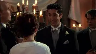 Ross and Emily +wedding awkward situation+friends season 5