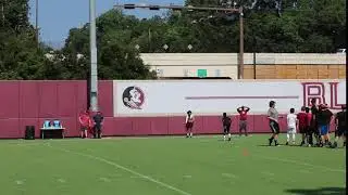 WILLIE TAGGART FSU CAMP 6-4-18 BEN WR DRILL (TALLAHASSEE, FL.)